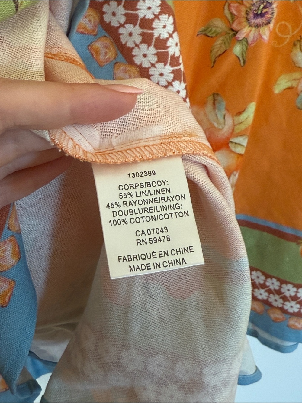 NWT Caroline Constas Linen Blend Fruit and Floral Print Mini Dress | size medium - Picture 7 of 8